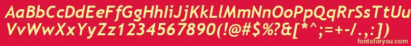 TrebuchetMsРџРѕР»СѓР¶РёСЂРЅС‹Р№РљСѓСЂСЃРёРІ Font – Yellow Fonts on Red Background
