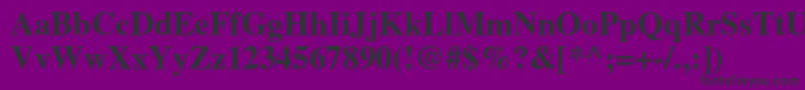 TimesltstdBold-Schriftart – Schwarze Schriften auf violettem Hintergrund