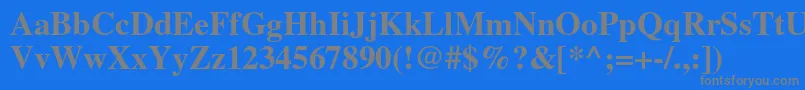TimesltstdBold Font – Gray Fonts on Blue Background