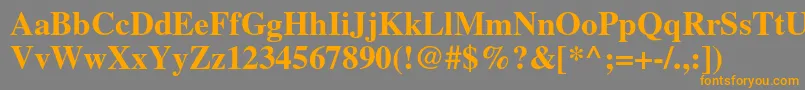 TimesltstdBold Font – Orange Fonts on Gray Background