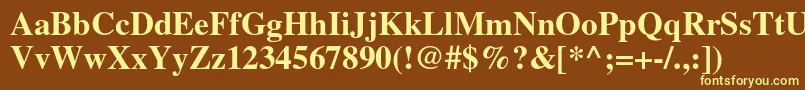 TimesltstdBold Font – Yellow Fonts on Brown Background