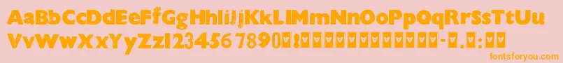 HocusFocus Font – Orange Fonts on Pink Background