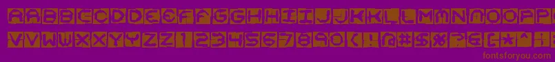 Mishmash4x4oBrk Font – Brown Fonts on Purple Background