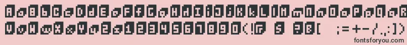 Bitcube Font – Black Fonts on Pink Background