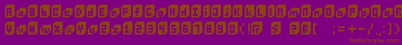 Bitcube Font – Brown Fonts on Purple Background