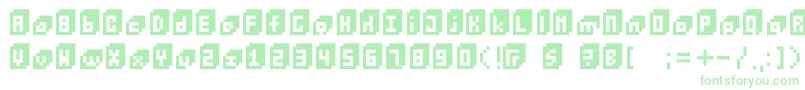 Bitcube Font – Green Fonts on White Background