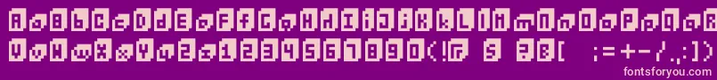 Bitcube Font – Pink Fonts on Purple Background