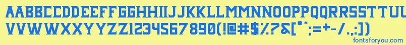 Janji Font – Blue Fonts on Yellow Background