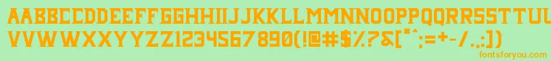 Janji Font – Orange Fonts on Green Background