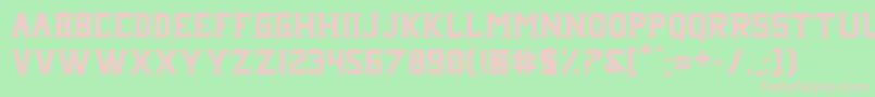 Janji Font – Pink Fonts on Green Background