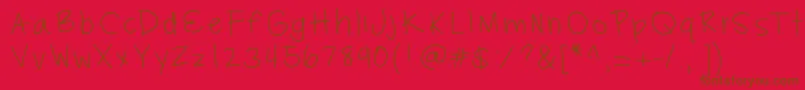 フォントHayleysfont – 赤い背景に茶色の文字