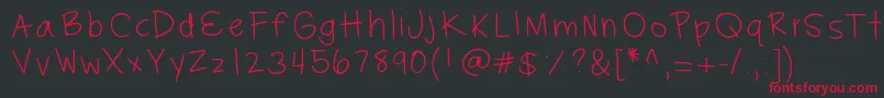 Hayleysfont Font – Red Fonts on Black Background