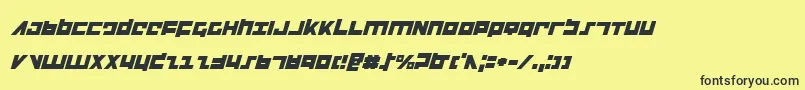 FlightCorpsItalic Font – Black Fonts on Yellow Background