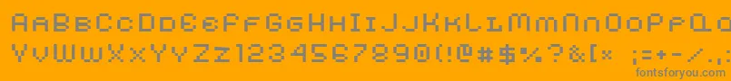 Adbxtsc Font – Gray Fonts on Orange Background