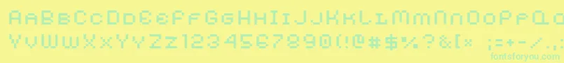 Adbxtsc Font – Green Fonts on Yellow Background