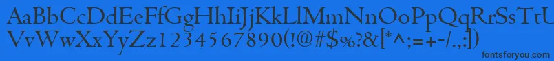 CentusRegular Font – Black Fonts on Blue Background