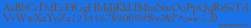 CentusRegular Font – Brown Fonts on Blue Background