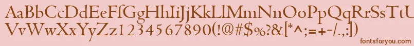 CentusRegular Font – Brown Fonts on Pink Background