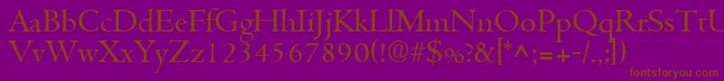 CentusRegular Font – Brown Fonts on Purple Background