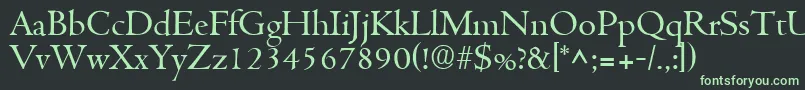 CentusRegular Font – Green Fonts on Black Background