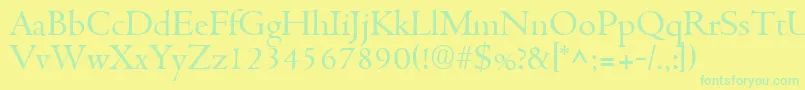 CentusRegular Font – Green Fonts on Yellow Background