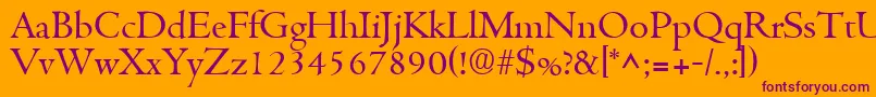 CentusRegular Font – Purple Fonts on Orange Background