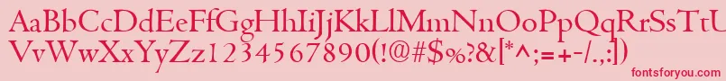 CentusRegular Font – Red Fonts on Pink Background