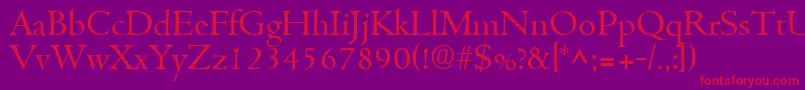 CentusRegular Font – Red Fonts on Purple Background