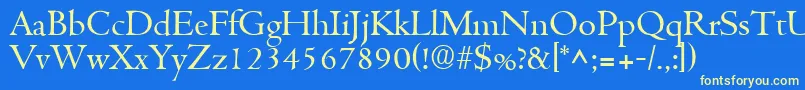 CentusRegular Font – Yellow Fonts on Blue Background