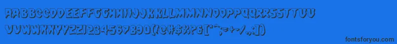 Countsuckula3D Font – Black Fonts on Blue Background