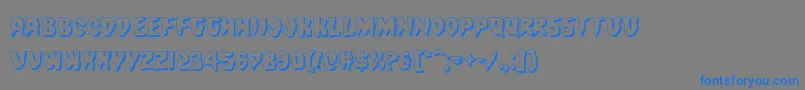 Countsuckula3D-Schriftart – Blaue Schriften auf grauem Hintergrund