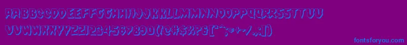 Countsuckula3D Font – Blue Fonts on Purple Background