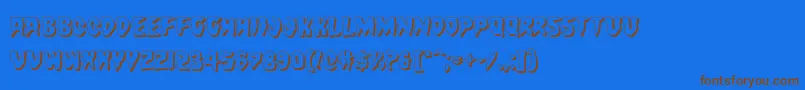 Countsuckula3D Font – Brown Fonts on Blue Background