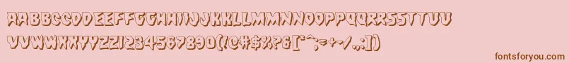 Countsuckula3D Font – Brown Fonts on Pink Background