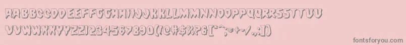 Countsuckula3D Font – Gray Fonts on Pink Background