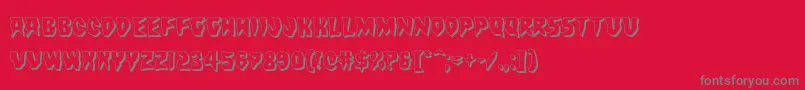 Countsuckula3D Font – Gray Fonts on Red Background