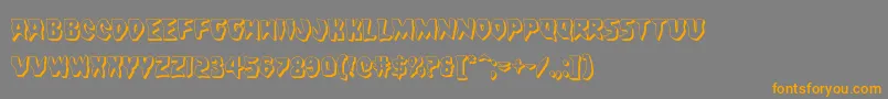 Countsuckula3D-fontti – oranssit fontit harmaalla taustalla