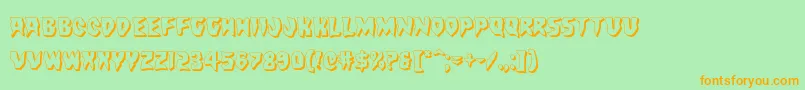 Countsuckula3D Font – Orange Fonts on Green Background