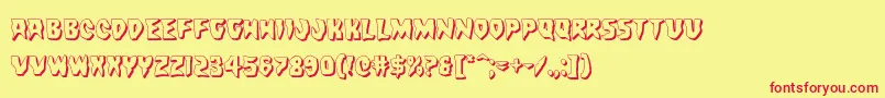 Countsuckula3D Font – Red Fonts on Yellow Background
