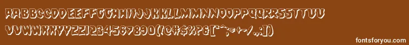 Countsuckula3D Font – White Fonts on Brown Background