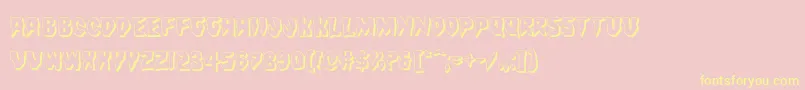 Countsuckula3D Font – Yellow Fonts on Pink Background