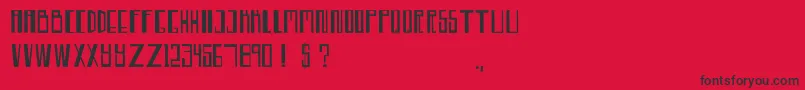 Więcej informacji o czcionce TeknoTrance Czcionka TeknoTrance – czarne czcionki na czerwonym tle