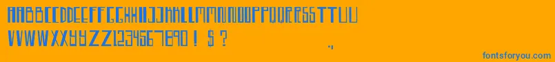 TeknoTrance Font – Blue Fonts on Orange Background