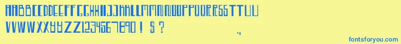 TeknoTrance Font – Blue Fonts on Yellow Background