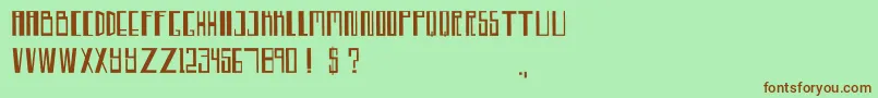 TeknoTrance Font – Brown Fonts on Green Background