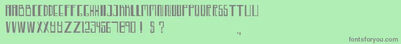 TeknoTrance Font – Gray Fonts on Green Background