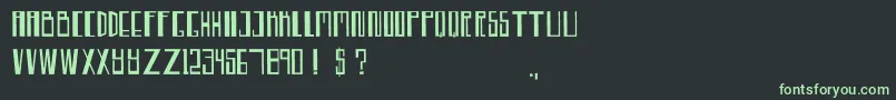 TeknoTrance Font – Green Fonts on Black Background