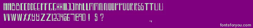 TeknoTrance Font – Green Fonts on Purple Background