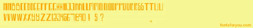 TeknoTrance Font – Orange Fonts on Yellow Background
