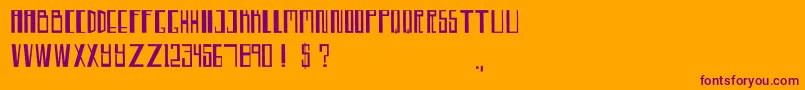 TeknoTrance Font – Purple Fonts on Orange Background